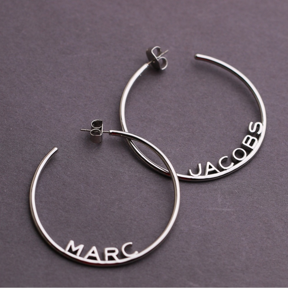 Marc Jacobs Brass Earrings with Logo